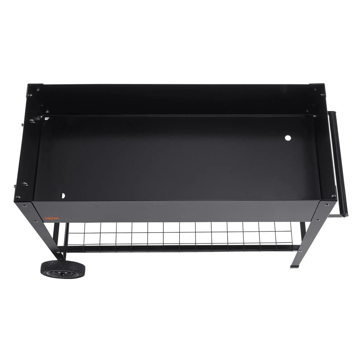 VEVOR Paaugstinātā dārza dobe, 108 × 50 × 80 cm cinkota metāla stādīšanas kaste ar kājām, piemērota ziedu, dārzeņu un garšaugu audzēšanai pagalmā, dārzā, terasē vai balkonā, melna