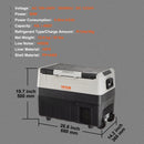 45L VEVOR automašīnas ledusskapis/saldētava, ideāls risinājums automašīnām, kravas automašīnām, treileriem, laivām, kā arī lietošanai mājās vai āra aktivitātēs, piemēram, ceļojumos, makšķerēšanā un kempingā.