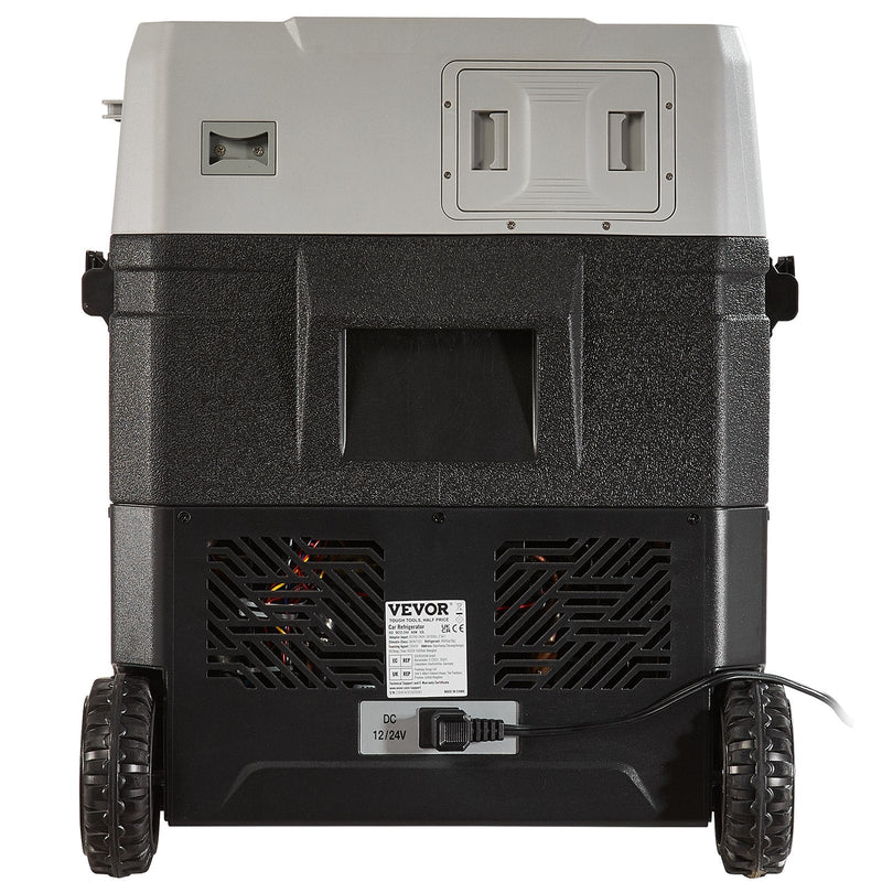 53L VEVOR automašīnas ledusskapis/saldētava, ideāls risinājums automašīnām, kravas automašīnām, treileriem, laivām, kā arī lietošanai mājās vai āra aktivitātēs, piemēram, ceļojumos, makšķerēšanā un kempingā.