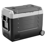 VEVOR auto ledusskapis 45 l ar kompresoru, DC 12/24 V un AC 100–240 V, temperatūra no -20 °C līdz +20 °C, divu zonu dzesētājs ar lietotnes vadību un riteņiem, piemērots auto, RV, laivām, kempingam un makšķerēšanai