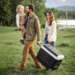 VEVOR auto ledusskapis 45 l ar kompresoru, DC 12/24 V un AC 100–240 V, temperatūra no -20 °C līdz +20 °C, divu zonu dzesētājs ar lietotnes vadību un riteņiem, piemērots auto, RV, laivām, kempingam un makšķerēšanai