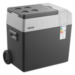 VEVOR 50 l automašīnas kompresora ledusskapis ar rokturi, riteņiem un lietotnes vadību, 12/24 V līdzstrāvai un 100–240 V maiņstrāvai, no -22 līdz 10 °C