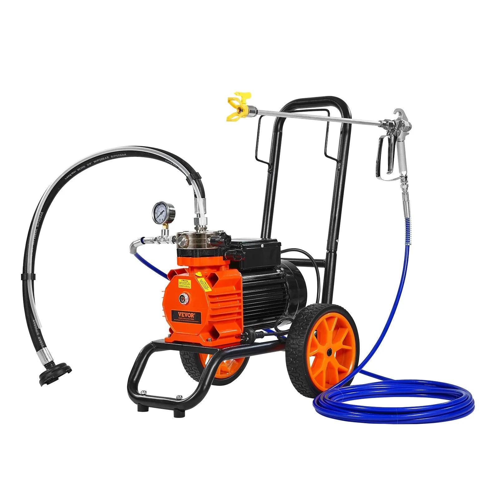 Ratiņu tipa bezgaisa krāsošanas aparāts ar diafragmas sūkni, 1100 W
