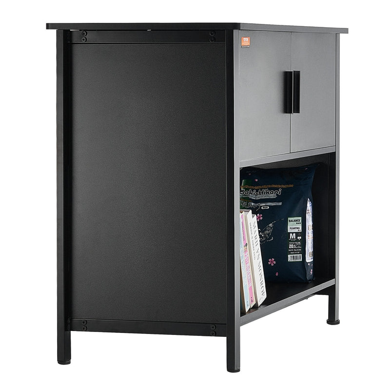 VEVOR Akvārija statīvs 151 l, tērauds un MDF, ar skapīti un elektrobloku, melns, 152 kg slodze