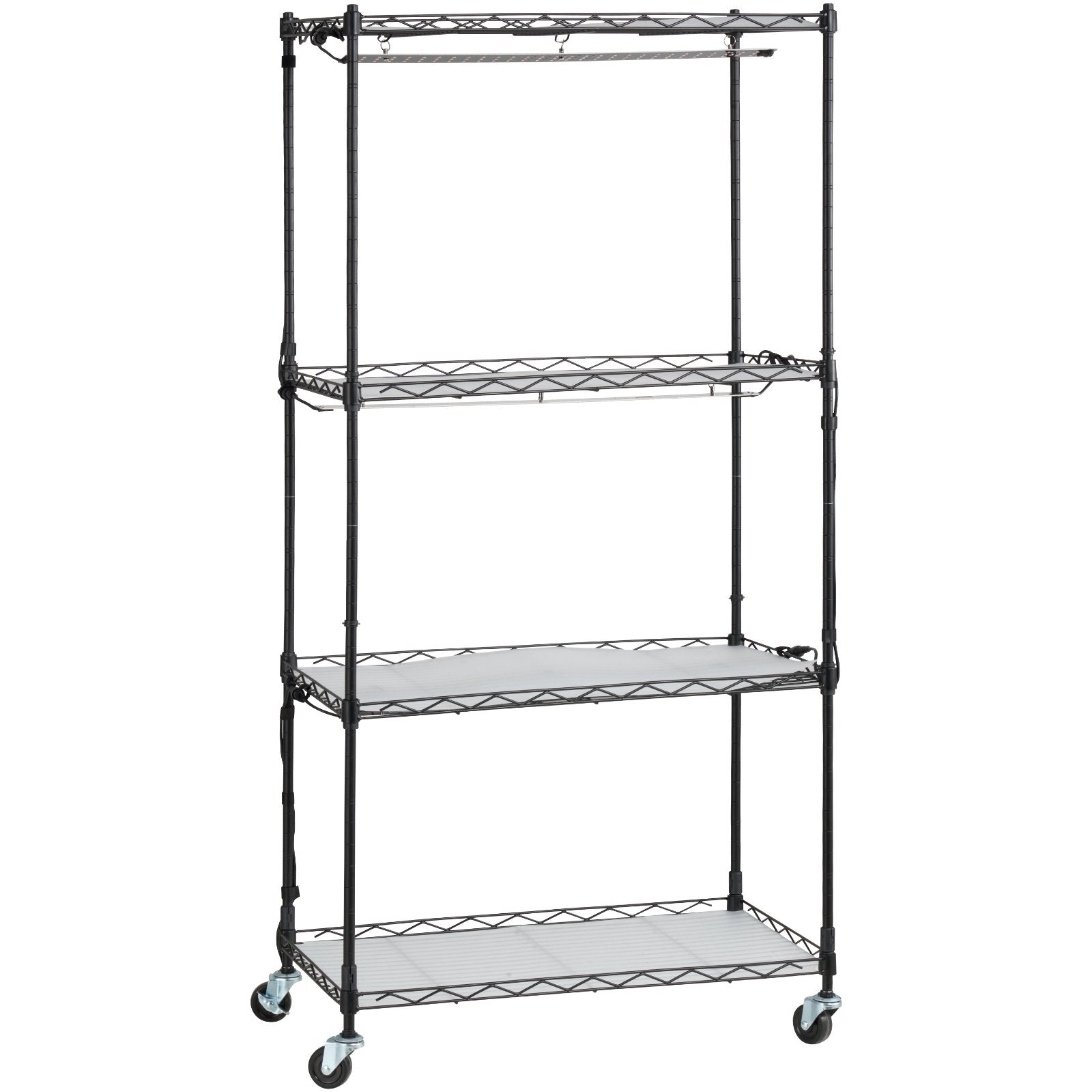 Pieejams 10 dienu laikā! VEVOR stends ar augu audzēšanas lampām - 4 līmeņi, 45W, augstums 126.5 cm
