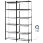 Augu statīvs ar augu lampu, 6 līmeņi, 200 W, 150 cm iekštelpu augu audzēšanas plaukts
