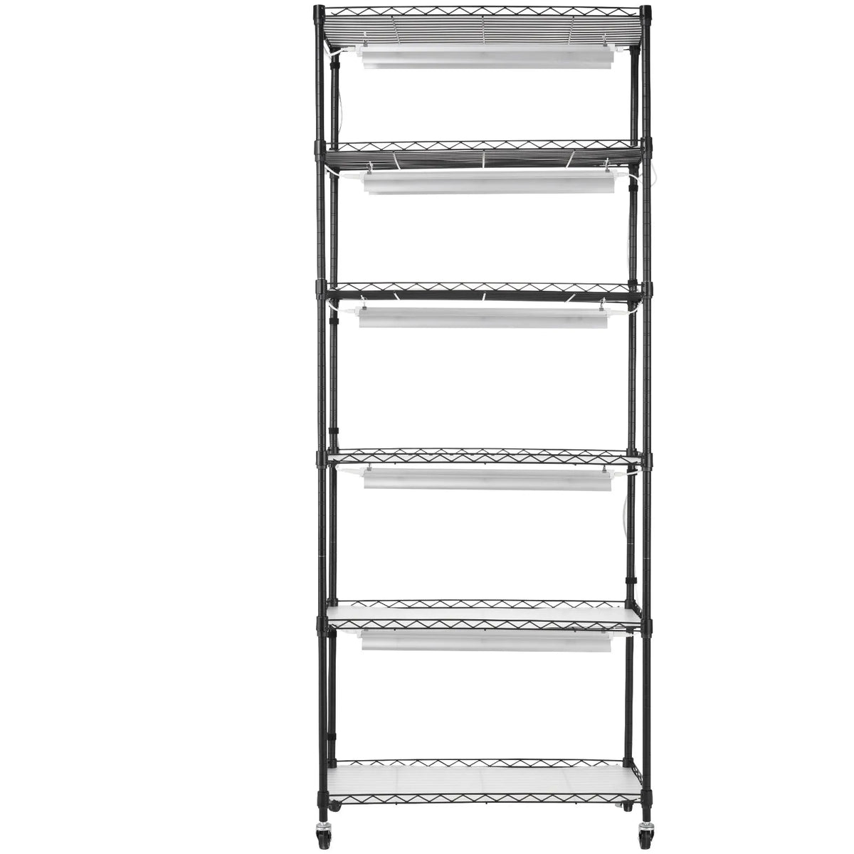 Augu statīvs ar augu lampām, 6 līmeņi, 150 W, 180 cm augsts augu audzēšanas plaukts