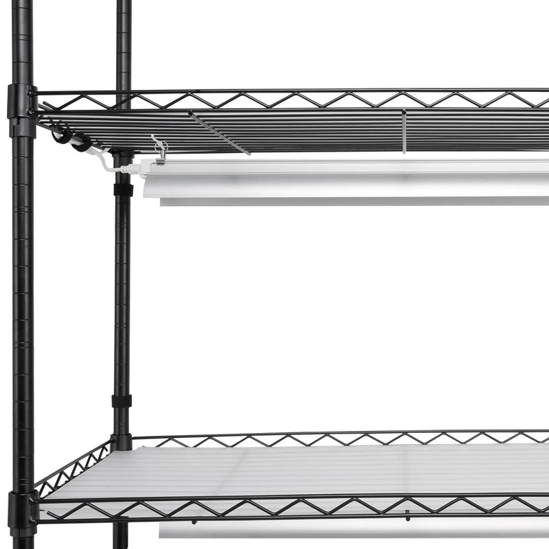 Augu statīvs ar augu lampām, 6 līmeņi, 150 W, 180 cm augsts augu audzēšanas plaukts