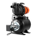 VEVOR virszemes ūdens sūknis ar spiedtvertni 735 W, 3785 l/h, ar filtru un pretvārstu, 19 l tvertne, automātiska ūdens spiediena palielināšanas sistēma, spiediena slēdzis 1,4–2,8 bar, piemērots mājas, dārza un zāliena laistīšanai