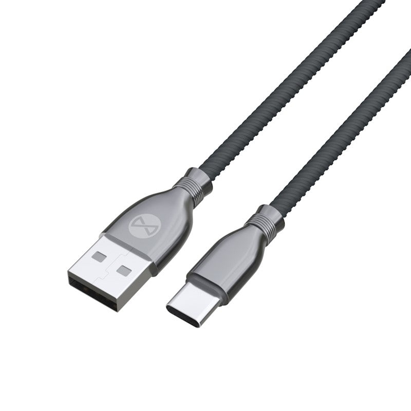 Forever Tornado kabelis USB - USB-C 1,0 m 3A melns