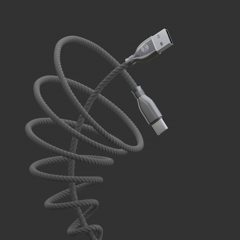 Forever Tornado kabel USB - USB-C 1,0 m 3A svart