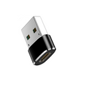 USB-C uz USB-A adapteris melns bulk universālai ierīču savienošanai