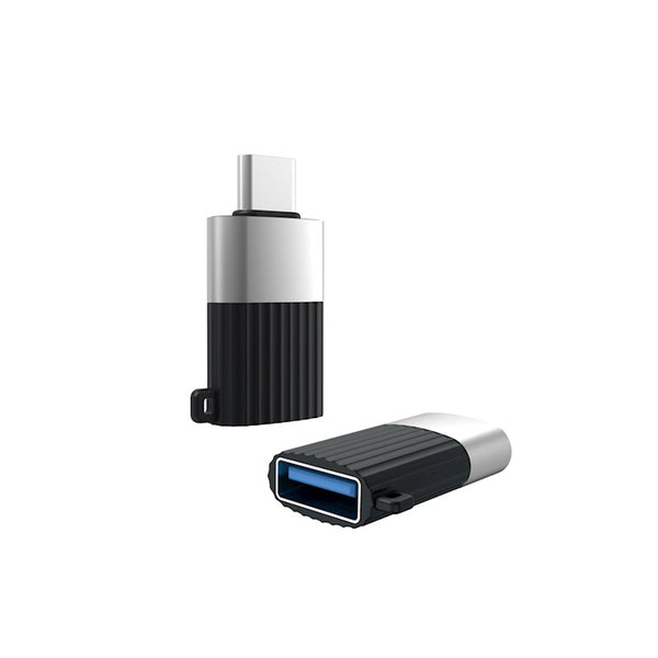 XO NB149-F adapteris USB-A uz USB-C, melns