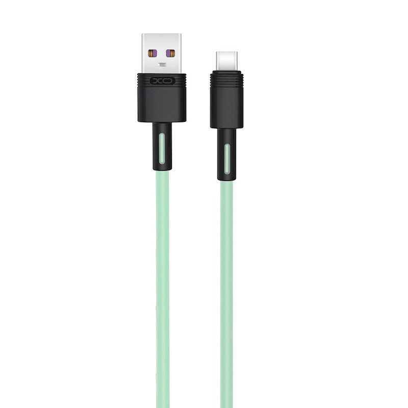 XO kabelis NB-Q166 USB - USB-C 1,0 m 5A zaļš