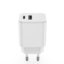 Setty charger 1x USB + USB-C 3A 20W white