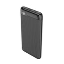 Setty 10000 mAh power banka ar LCD displeju melna universālai ierīču uzlādei