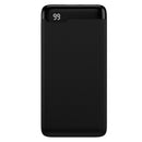 Setty 10000 mAh power banka ar LCD displeju melna universālai ierīču uzlādei