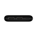 Setty 10000 mAh power banka ar LCD displeju melna universālai ierīču uzlādei