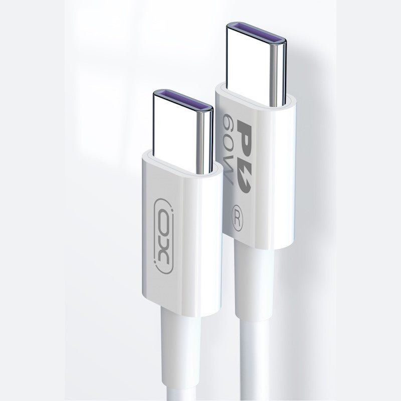 XO kabelis NB-Q190B PD USB-C - USB-C 2,0m 60W balts