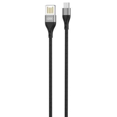XO kabelis NB188 USB - microUSB 2.4A 1,0m pelēks divpusējs USB