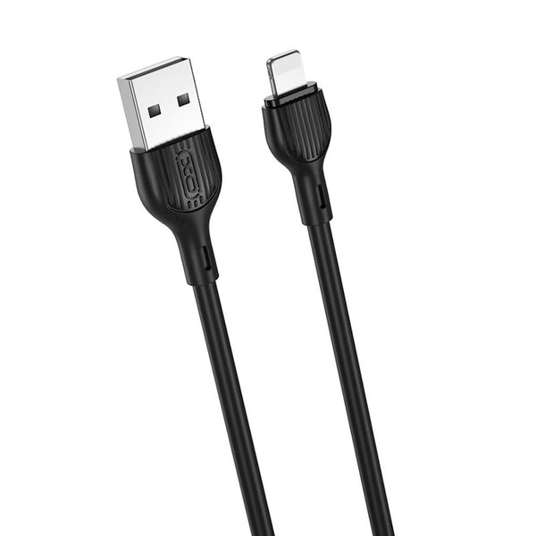 XO kabelis NB200 USB - Lightning 1,0m 2.1A melns