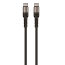Setty KSL-02 USB-C uz USB-C kabelis 1 m 100 W melns ātrai uzlādei un datu pārraidei