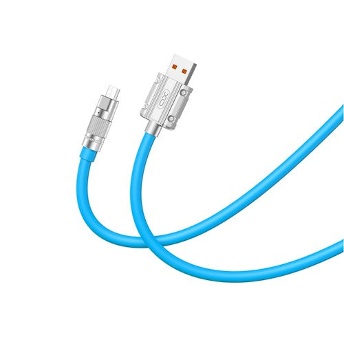 XO kabelis NB227 USB - microUSB 1,2 m 6A zils