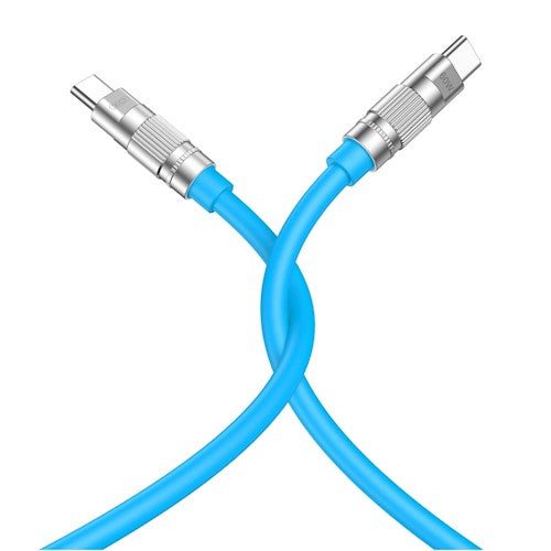 XO kabelis NB-Q228B USB-C - USB-C 1,2m 60W zils