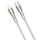 Forever Sleek USB-C–Lightning kabelis, 1 m, 27 W, balts