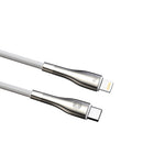 Forever Sleek USB-C–Lightning kabelis, 1 m, 27 W, balts