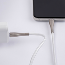 Forever Sleek USB-C–Lightning kabelis, 1 m, 27 W, balts