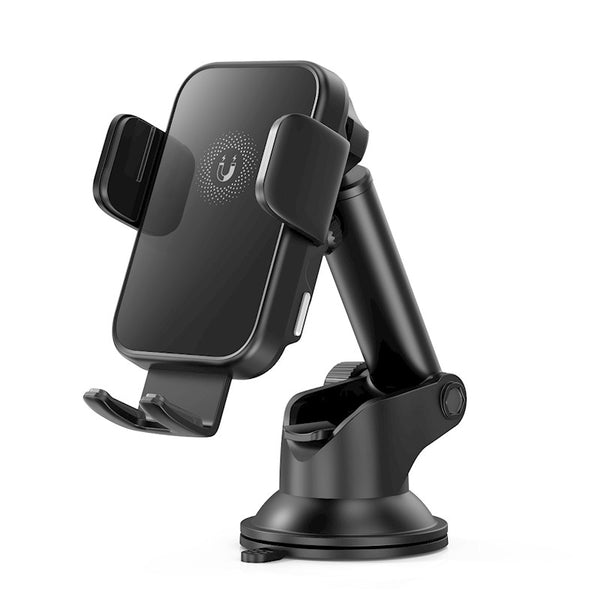 XO car smart device holder WX036 with inductive charging black 15W with suction cup