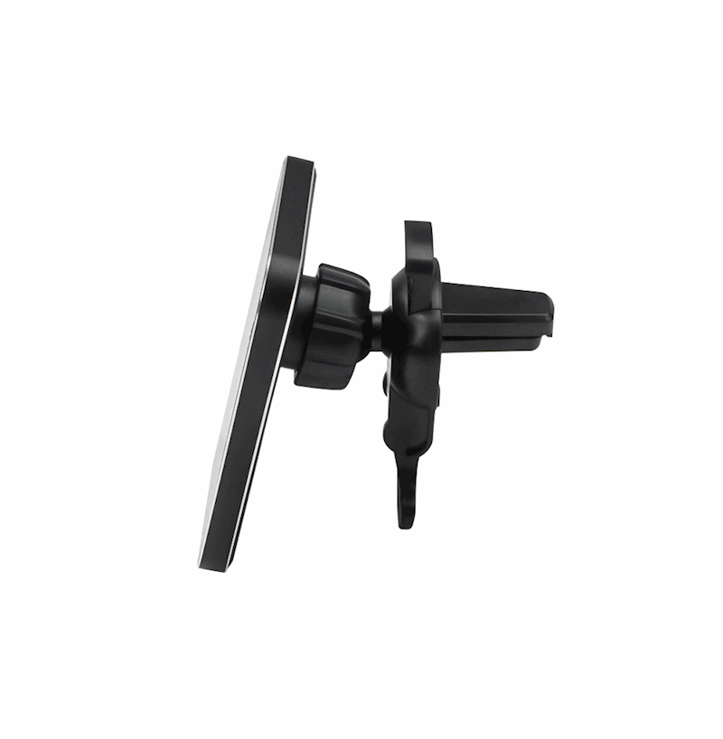 Forever magnētiskais auto turētājs gaisa ventilācijai MACH-100 ar bezvadu uzlādi, melns, 15 W