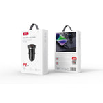 XO auto lādētājs CC56 PD 30 W QC 1× USB 1× USB-C, melns