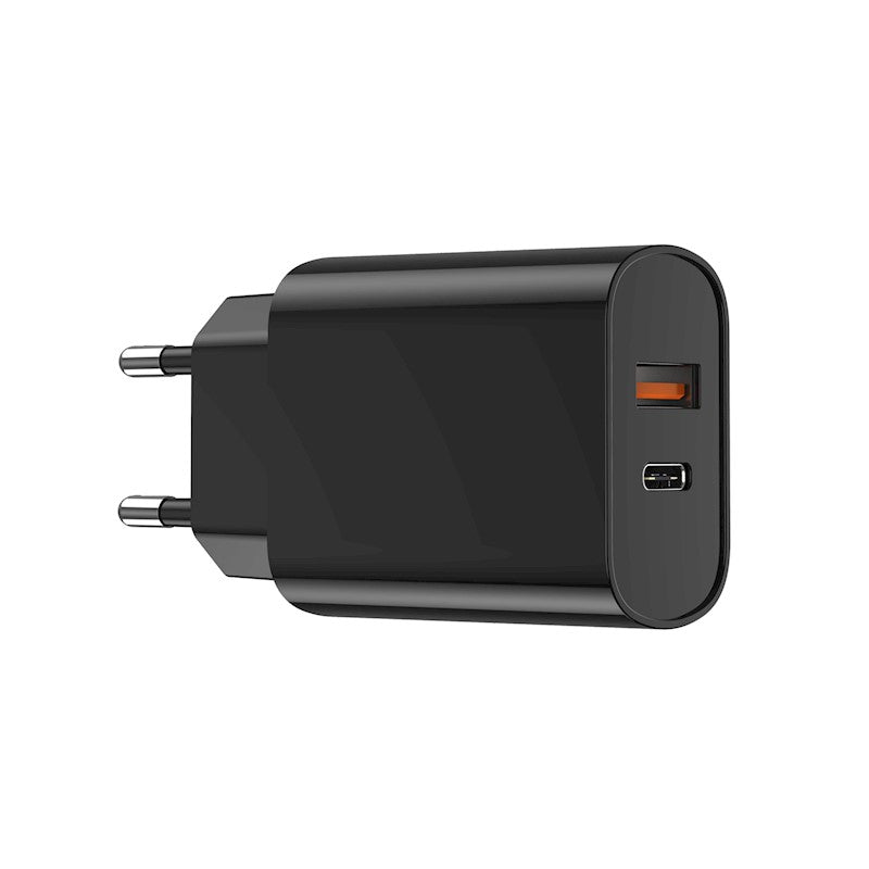 WIWU väggladdare Wi-U002 PD + QC 20W 1x USB 1x USB-C svart