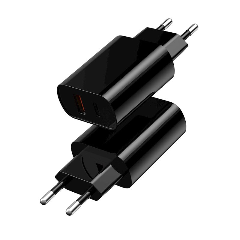 WIWU väggladdare Wi-U002 PD + QC 20W 1x USB 1x USB-C svart