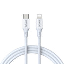 BWOO USB-C uz Lightning kabelis 1 m 27 W balts ātrai uzlādei un datu pārraidei