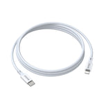 Кабель BWOO USB-C — Lightning, 1 м, 27 Вт, белый, для быстрой зарядки и передачи данных