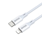 Кабель BWOO USB-C — Lightning, 1 м, 27 Вт, белый, для быстрой зарядки и передачи данных