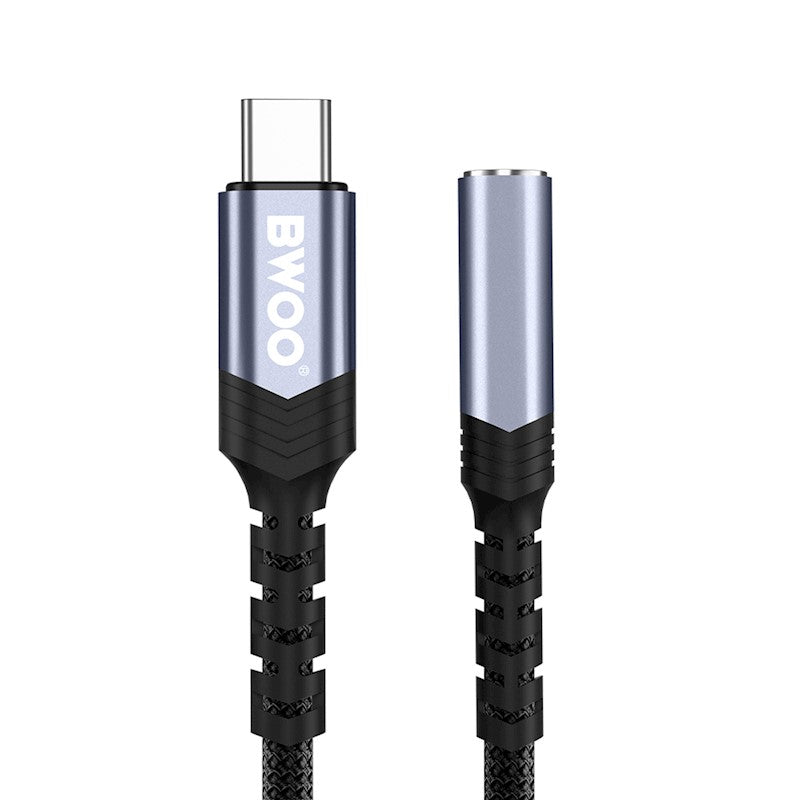 BWOO BZ47 Переходник USB-C на 3,5 мм AUX - черный