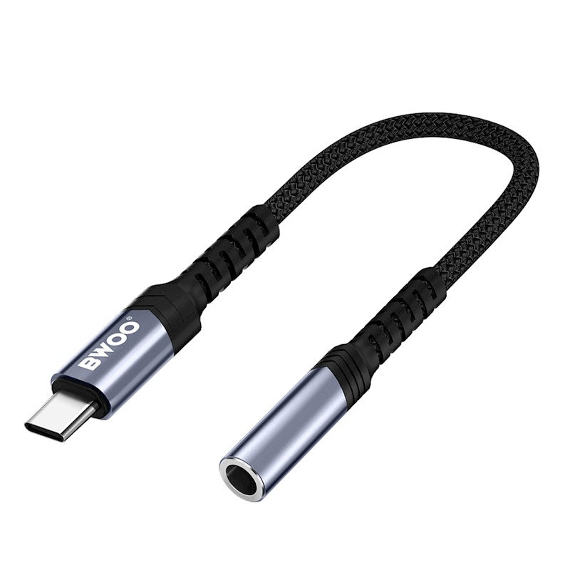 BWOO BZ47 Переходник USB-C на 3,5 мм AUX - черный