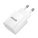 BWOO CDA159 PD sienas lādētājs ar USB-C–USB-C kabeli, 20 W, balts