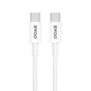 BWOO CDA159 PD sienas lādētājs ar USB-C–USB-C kabeli, 20 W, balts
