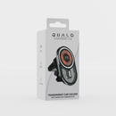 Qualo QTUS-K-15-18 bezvadu auto telefona turētājs 15 W caurspīdīgs pelēks ar ventilācijas stiprinājumu