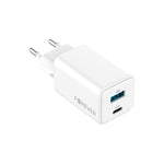 Forever TC-08-45AC GaN PD QC 45 W lādētājs 1x USB-C 1x USB balts ātrai uzlādei