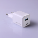 Forever TC-08-45AC GaN PD QC 45 W lādētājs 1x USB-C 1x USB balts ātrai uzlādei