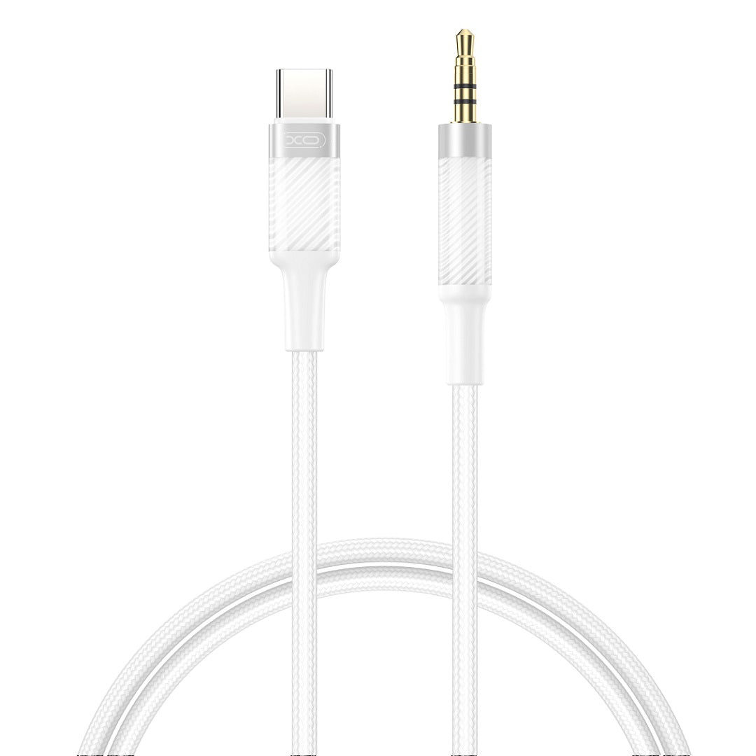XO audio kabelis NB-R279B USB-C – 3,5 mm 1,0 m, balts