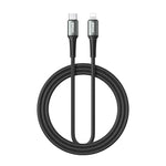 BWOO pīts USB-C–Lightning kabelis, 2 m, 27 W, melns