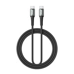 BWOO pīts USB-C–USB-C kabelis, 3 m, 60 W, melns