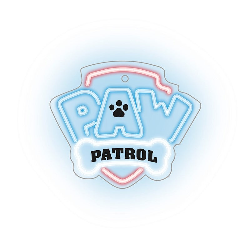 Karājamā LED neona gaisma uz organiskā stikla ar Paw Patrol logotipu, 40 × 40 cm, melna, USB